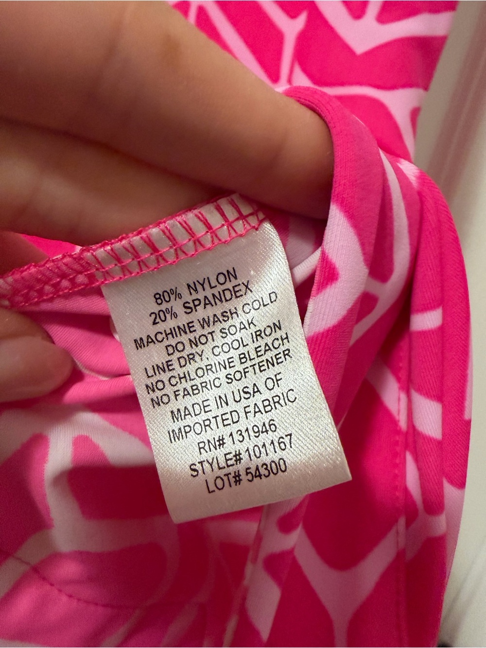 Jude Connally Pink Geometric Shift Dress Sleeveless Split V-Neck Size Medium - Picture 7 of 7